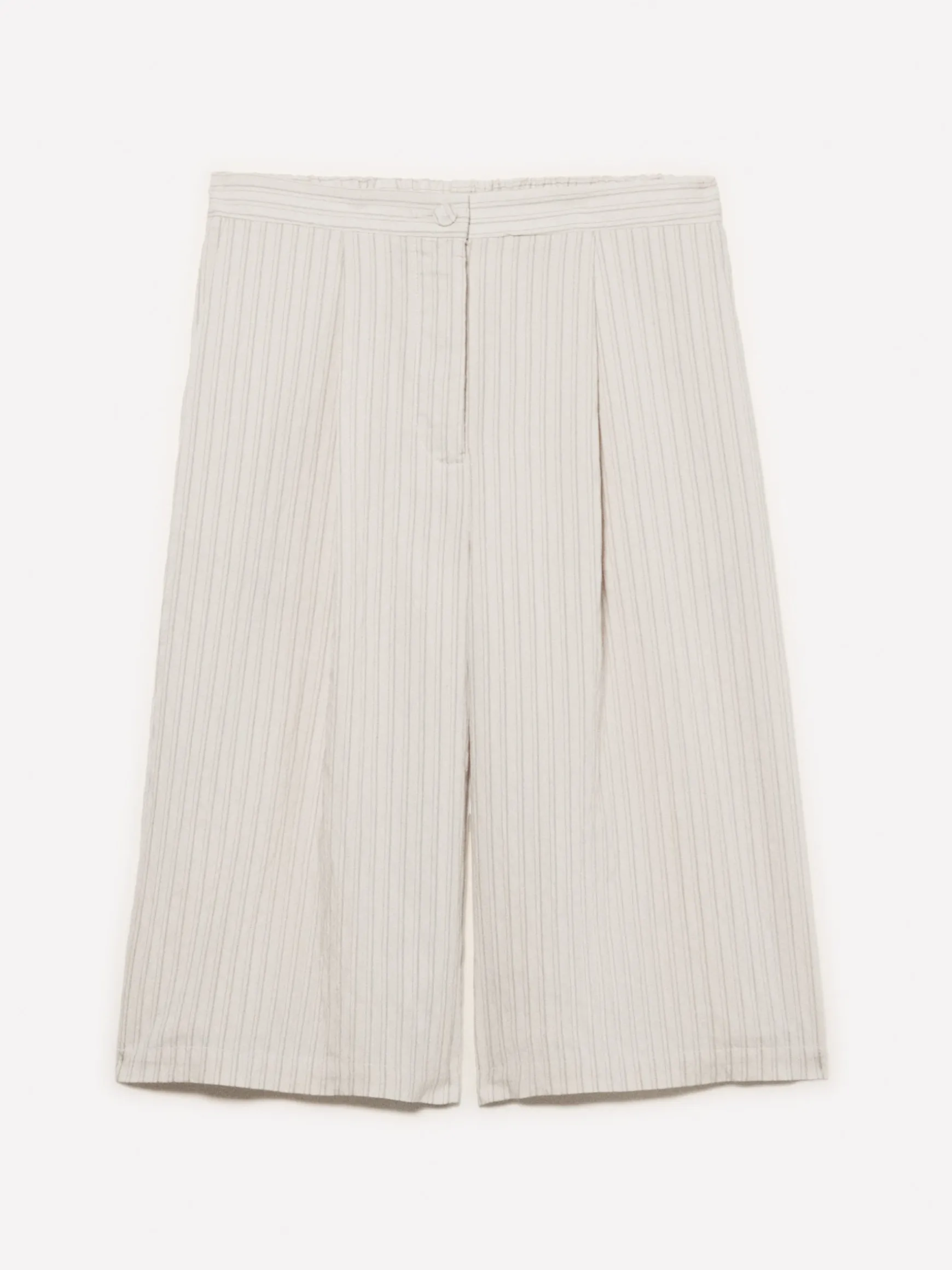 Bermuda bianco panna rigati