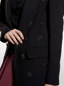 Blazer con applicazione gioiello