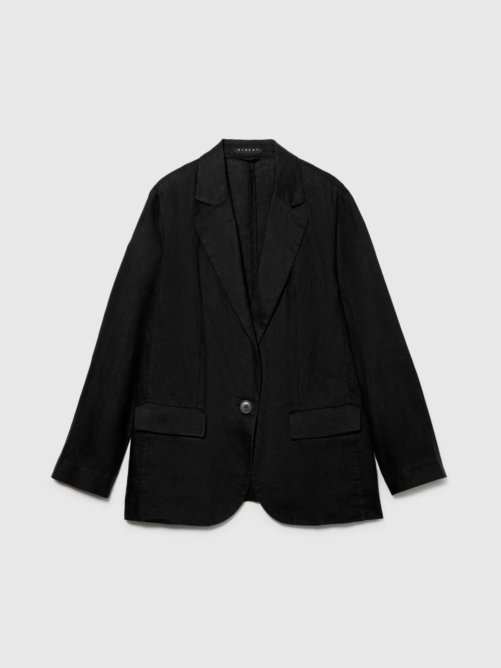 Blazer nero 100% lino