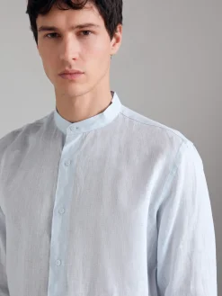Camicia alla coreana in puro lino