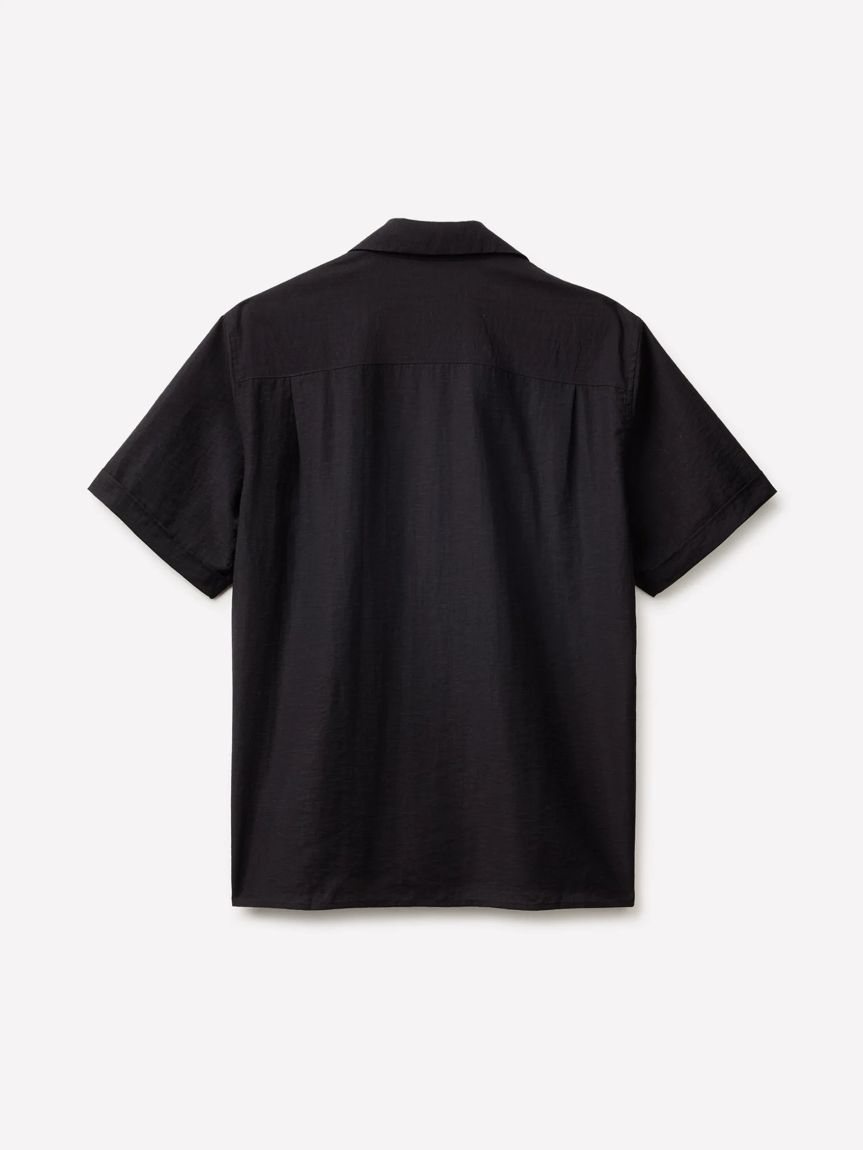 Camicia a manica corta in misto lino