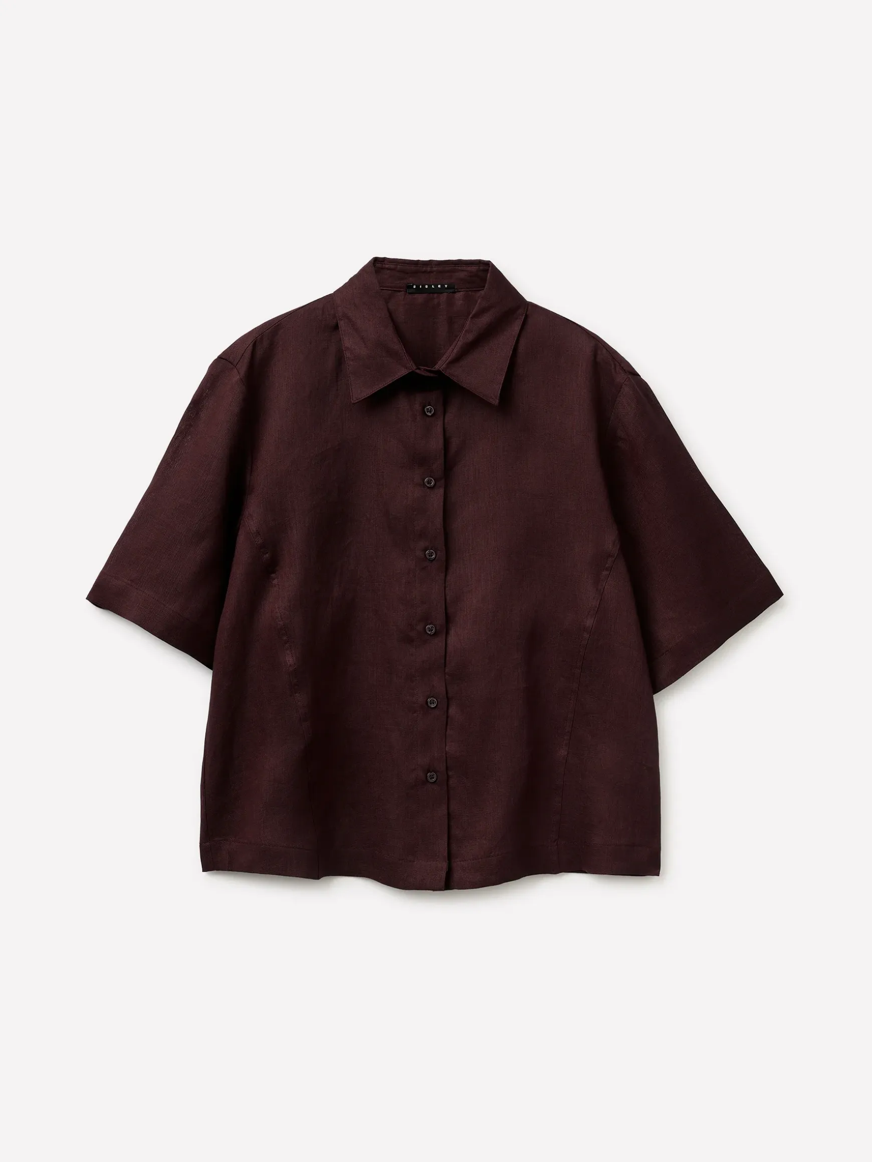 Camicia a manica corta 100% lino