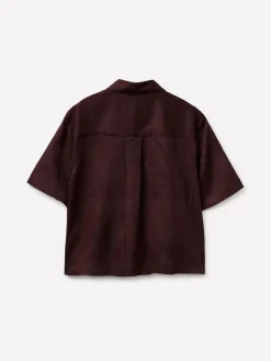 Camicia a manica corta 100% lino