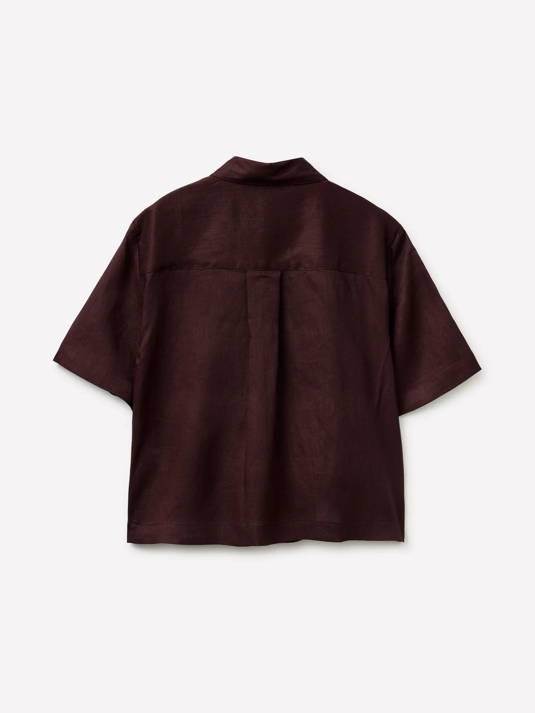 Camicia a manica corta 100% lino