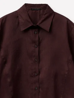 Camicia a manica corta 100% lino