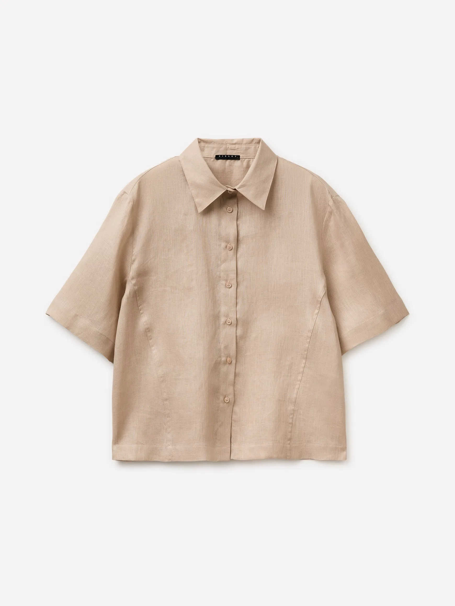 Camicia a manica corta 100% lino