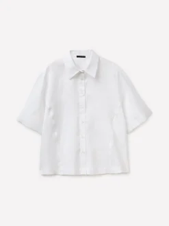 Camicia a manica corta 100% lino