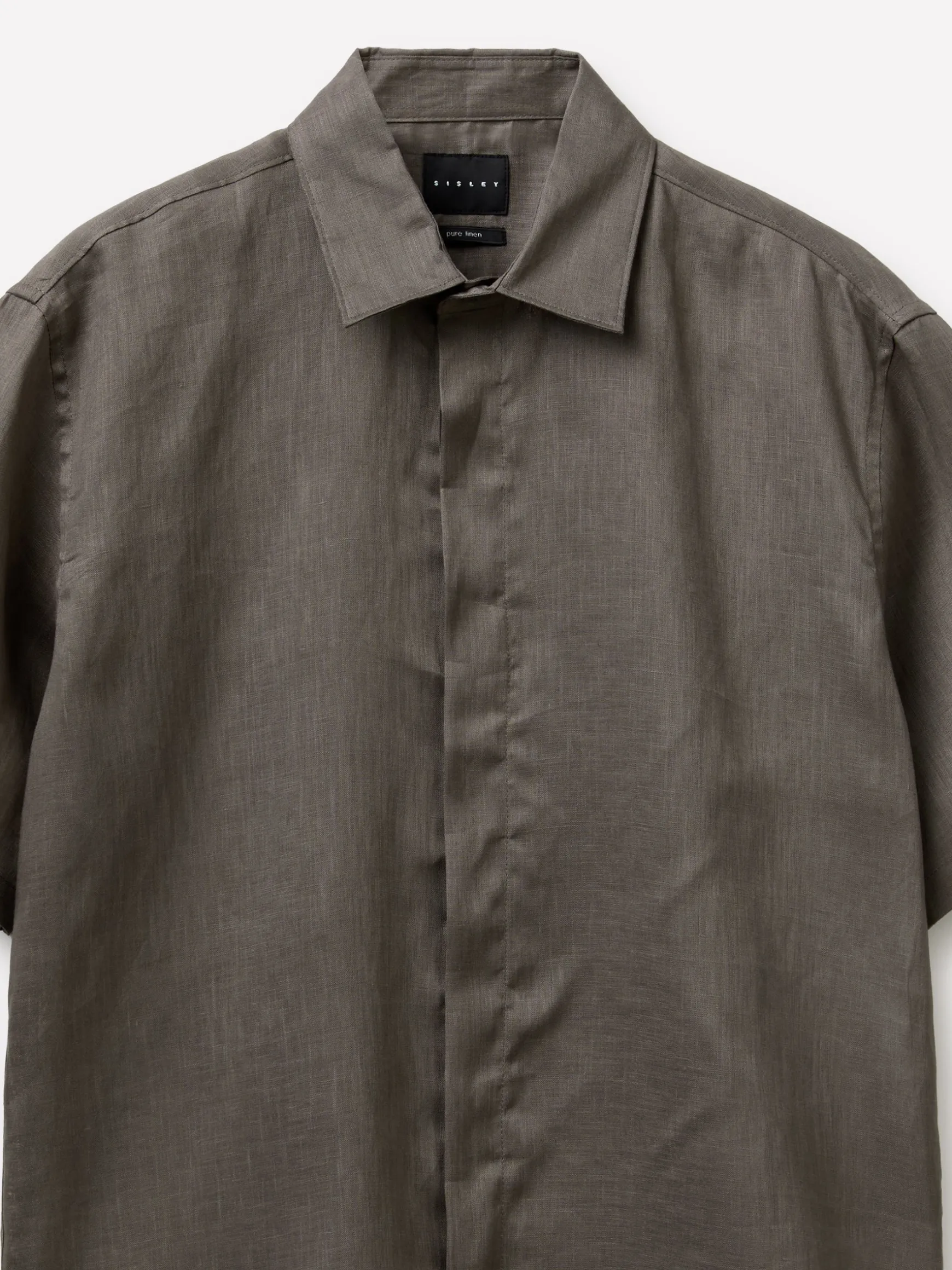 Camicia a manica corta 100% lino