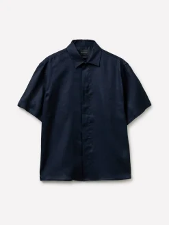 Camicia a manica corta 100% lino