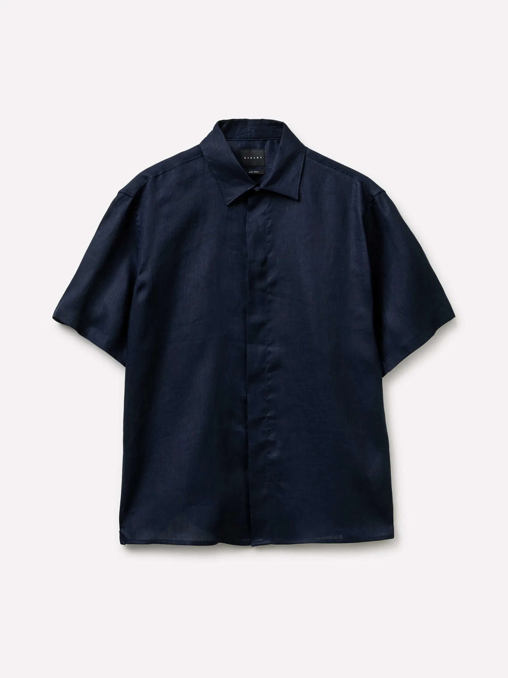 Camicia a manica corta 100% lino