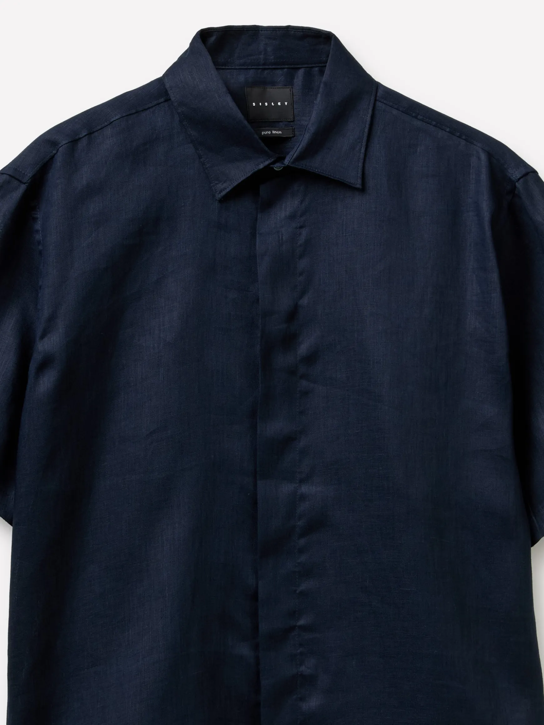 Camicia a manica corta 100% lino