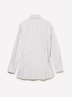 Camicia a righe con laccetti