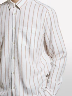 Camicia a righe multicolore con taschino