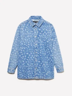 Camicia di jeans stampata