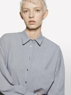 Camicia grigio chiaro over fit