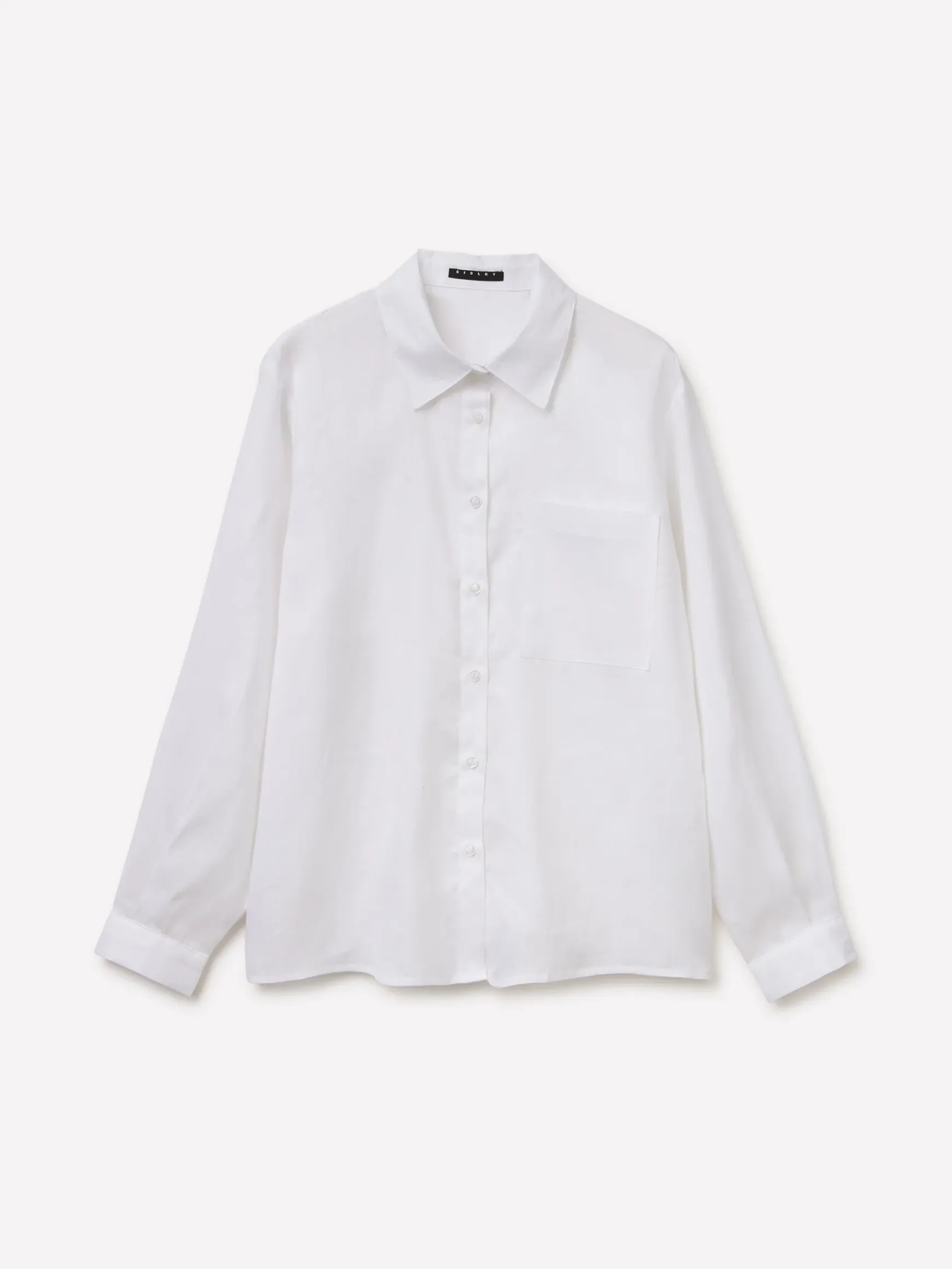 Camicia regular fit in puro lino