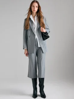 Camicia rigata con fibbia
