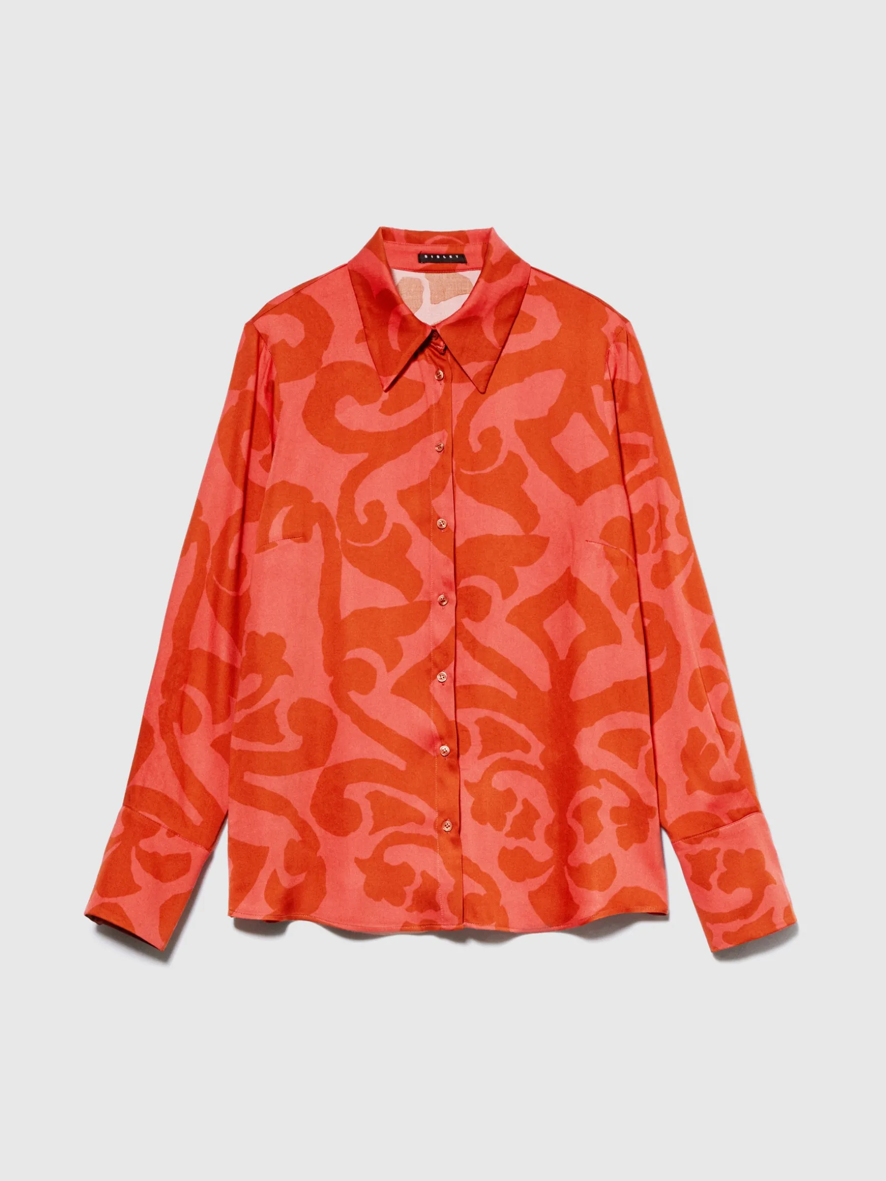 Camicia stampata in satin