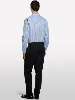 Camicia tinto filo blu