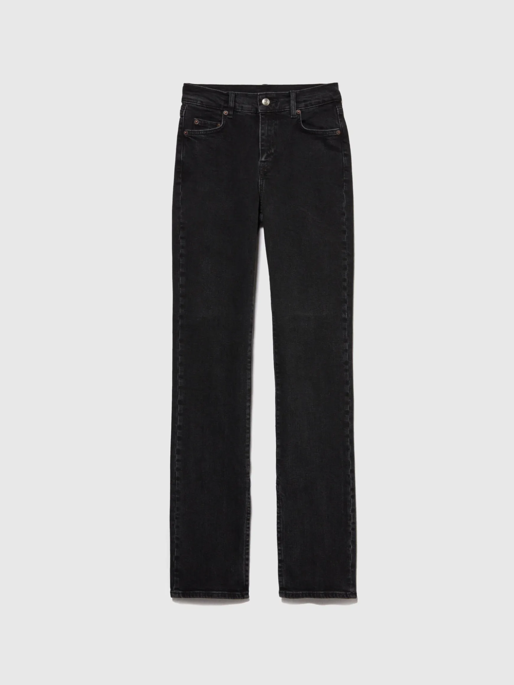 Jeans a vita alta con spacchi