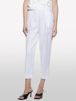 Joggers bianchi in 100% lino