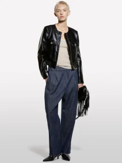 Joggers in denim blu