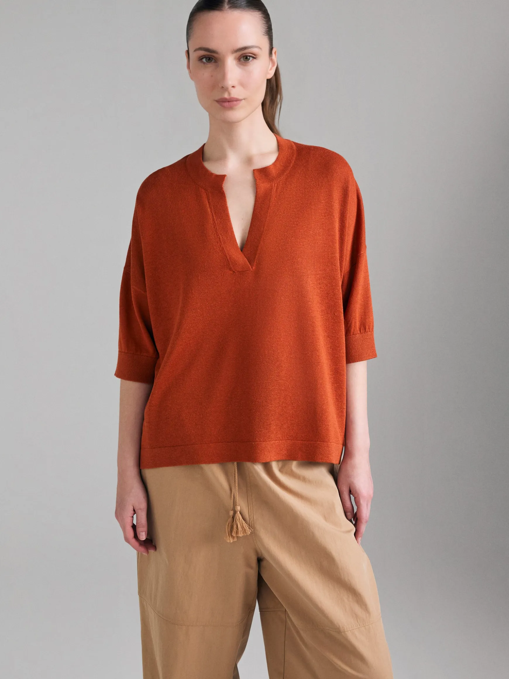 Maglia in misto lino