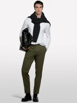 Maglia regular fit bianca con girocollo