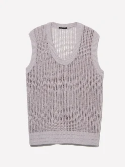 Maglia traforata beige