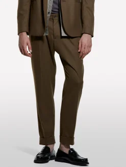 Pantaloni formali con risvolto