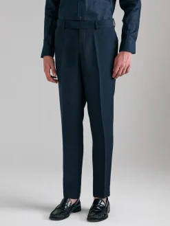 Pantaloni formali in misto lino