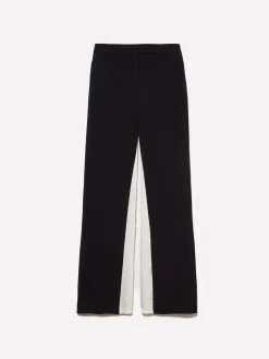 Pantaloni neri con raso