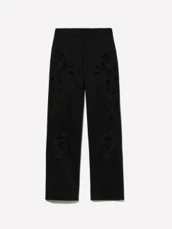 Pantaloni neri con ricami