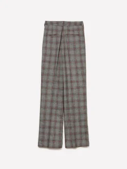 Pantaloni regular fit a quadri