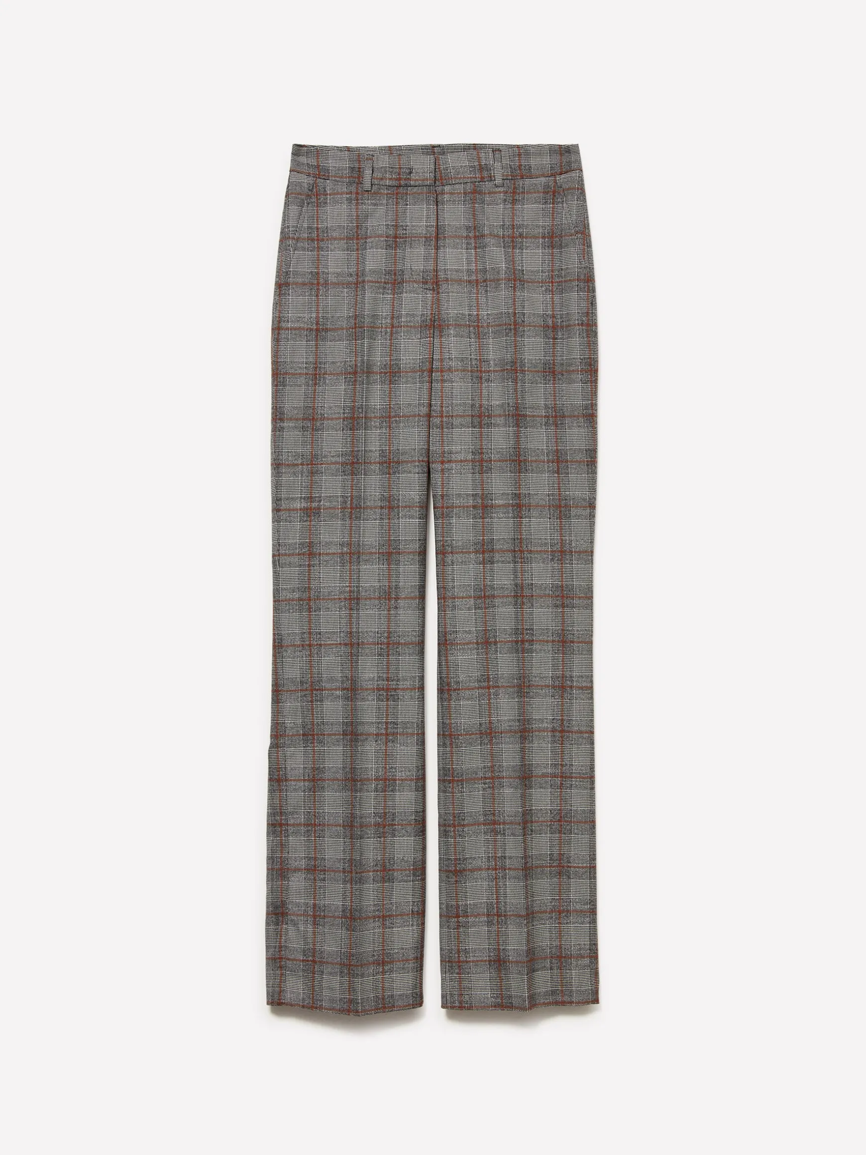 Pantaloni regular fit a quadri