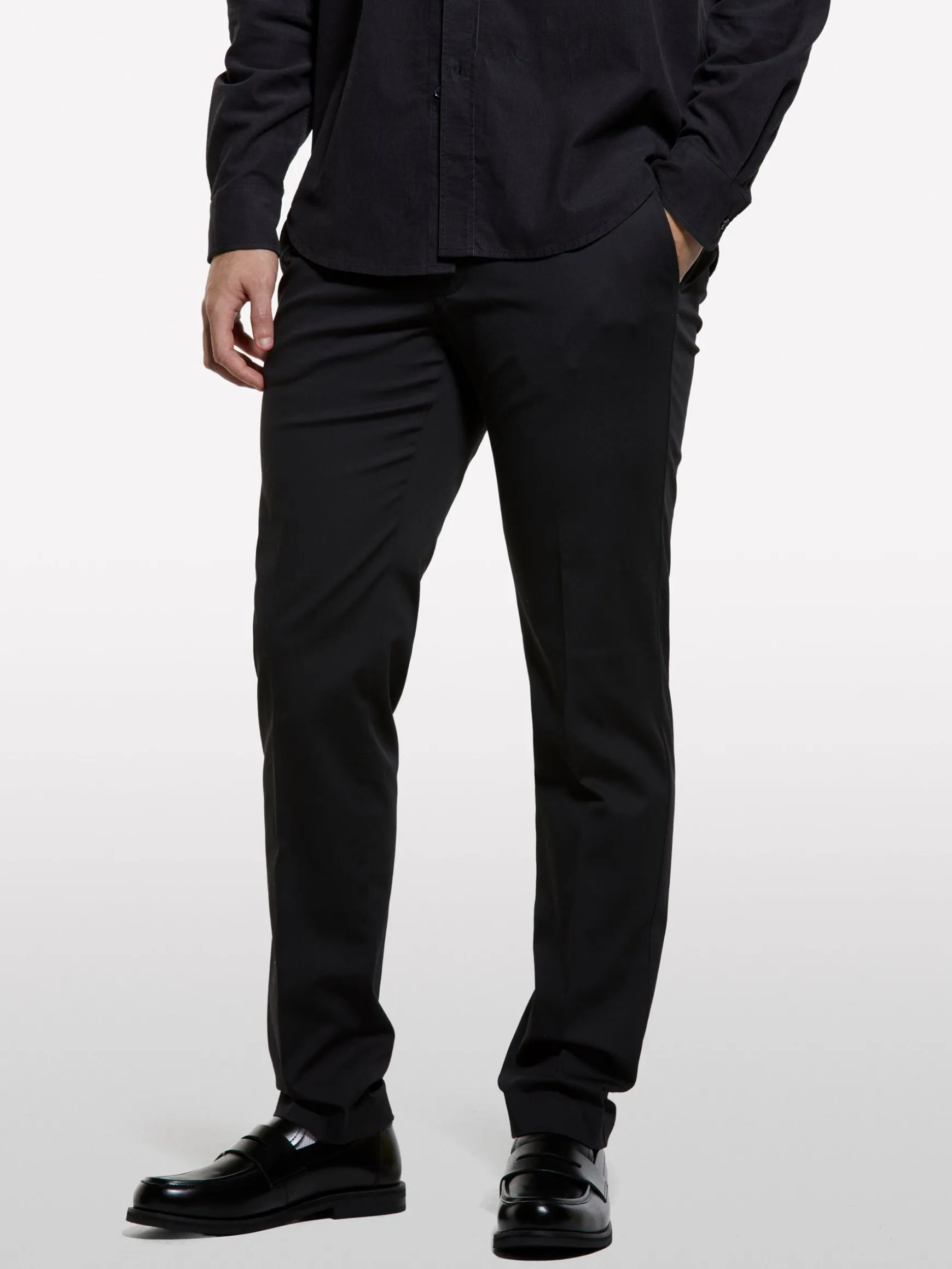 Pantaloni slim comfort fit grigio scuro