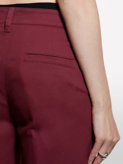 Pantaloni wide fit bordeaux