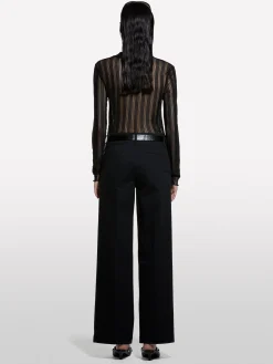 Pantaloni wide fit neri