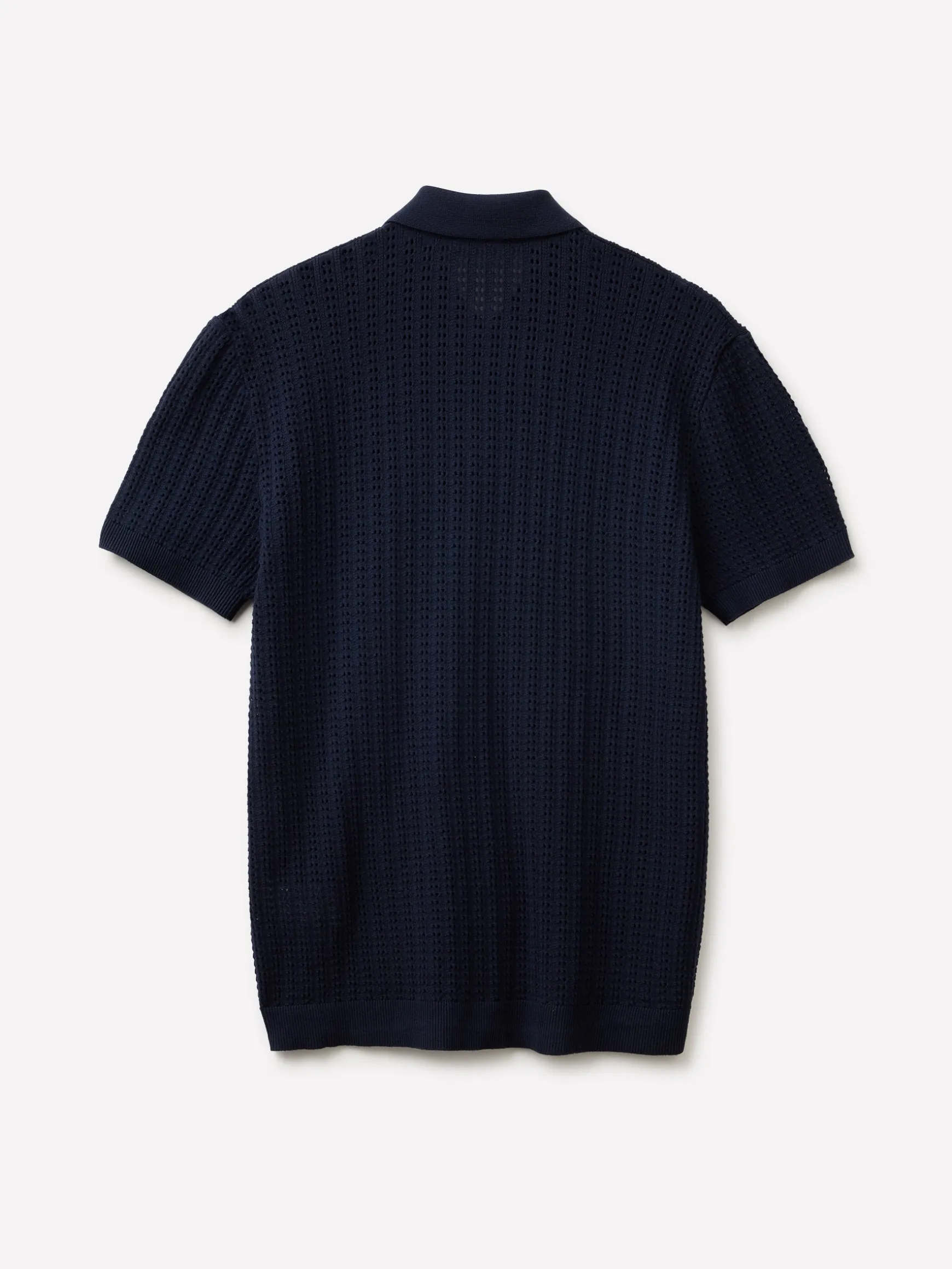 Polo in maglia traforata
