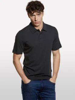Polo slim fit nera