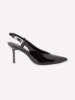 Slingback 100% pelle verniciata