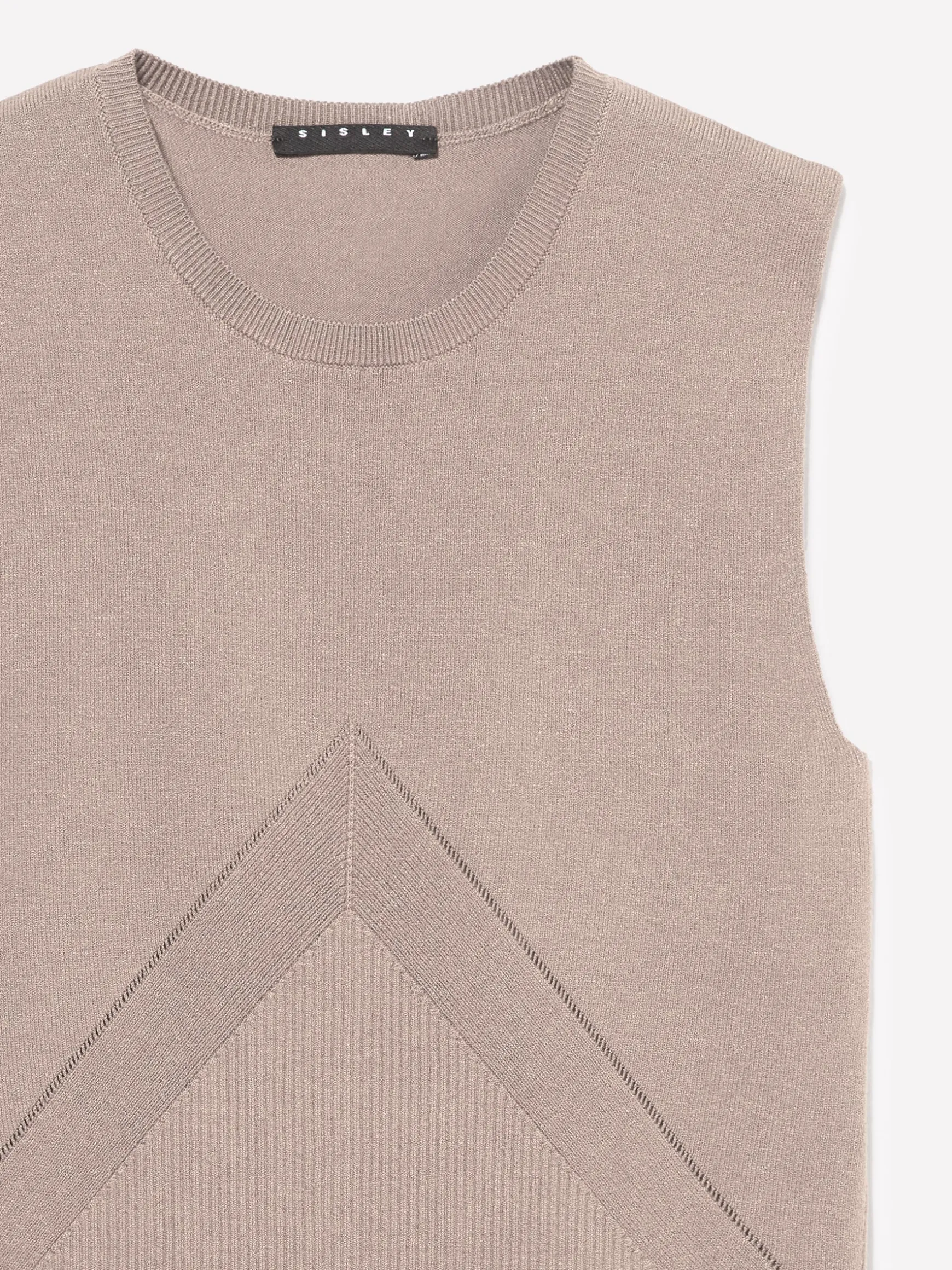 Top in maglia a costine