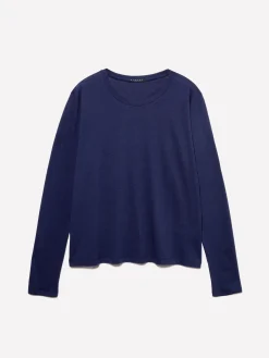 T-shirt a maniche lunghe blu
