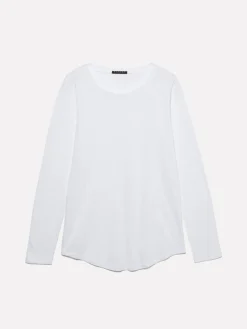 T-shirt bianca a maniche lunghe