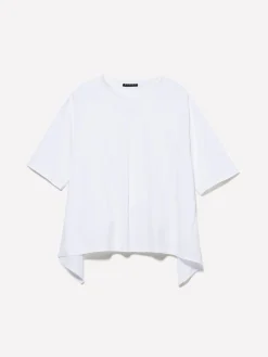 T-shirt bianca con apertura dietro