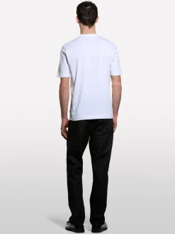 T-shirt bianca con stampa lettering 100% cotone bio