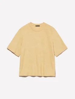 T-shirt cropped senape