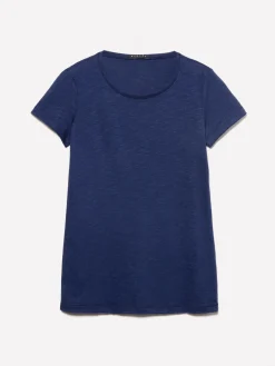 T-shirt girocollo blu scuro