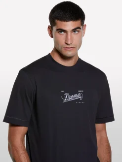 T-shirt nera con stampa