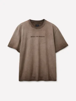 T-shirt sfumata con scritta